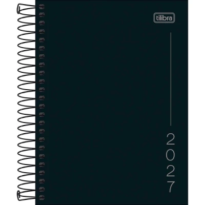 AGENDA ESPIRAL PEPPER PRETA (117X164MM) M4  2027TILIBRA