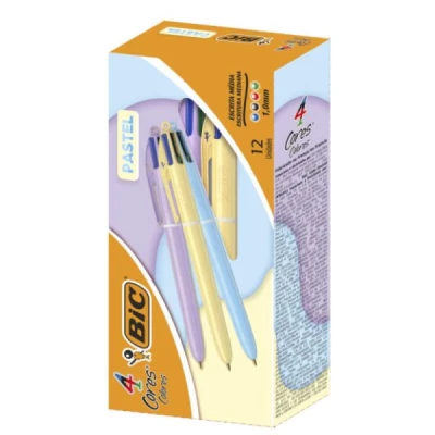 Caneta Esferográfica BIC 4 Cores Fashion Pastel