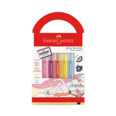 CANETA FINE PEN 0.4 C/5 REVIGORA&ENERGIZA FPB/ES5REZF - FABER