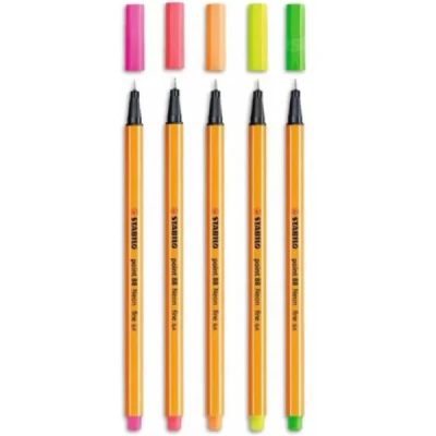 CANETA STABILO POINT 0.4 88 - NEON