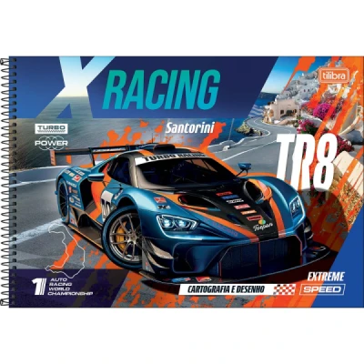 CADERNO DESENHO ESP CD 80F X-RACING TILIBRA
