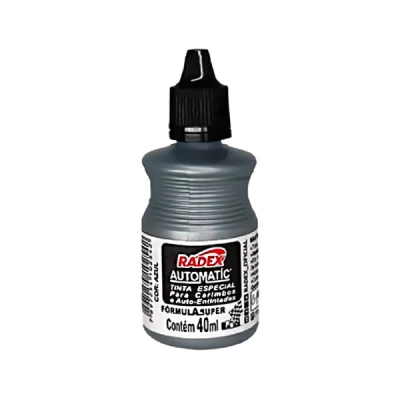 TINTA CARIMBO AUTOMATICO 40ML PRETO RADEX