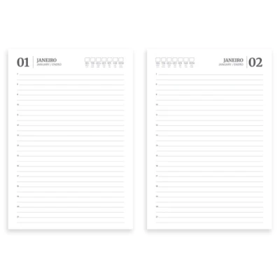 AGENDA PERMANENTE COSTURADA MASTER PRETA (142X207MM) ANIMATIVA