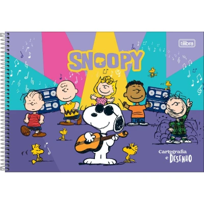 CADERNO DESENHO ESP CD 80F SNOOPY TILIBRA