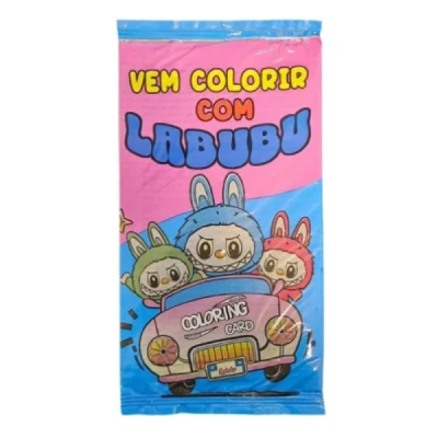 CARD DE COLORIR LABUBU C/4 16X10CM (S) UNIDADE  - TEMPLUS EDITORIAL
