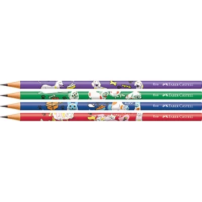 Lápis preto Ecolápis, Redondo, N.2, Pets, Faber-Castell