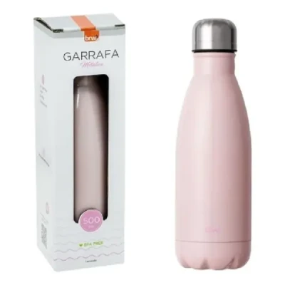 GARRAFA DE AÇO INOXIDÁVEL 500ML - ROSA GA0103 BRW