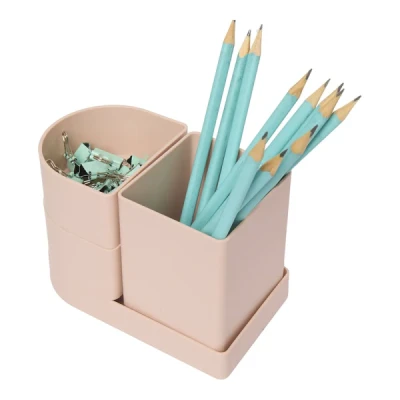 ACESSORIO ORGANIZADOR COMPACT ROSA ANTIGO C/4 PEÇAS REF 203692 POLIBRAS