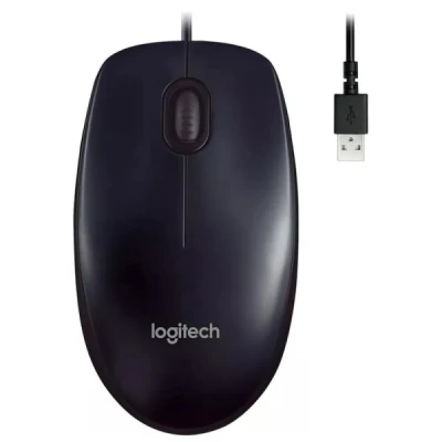 MOUSE COM FIO OPTICO M90 CINZA USB 910-004053 LOGITECH