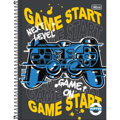 CADERNO ESPIRAL CAPA DURA UNIVERSITÁRIO 10 MATÉRIAS PEPPER MASCULINO 160 FOLHAS