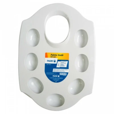 PALETA PARA PINTURA  C/7 CAVIDADE OVAL - TIGRE