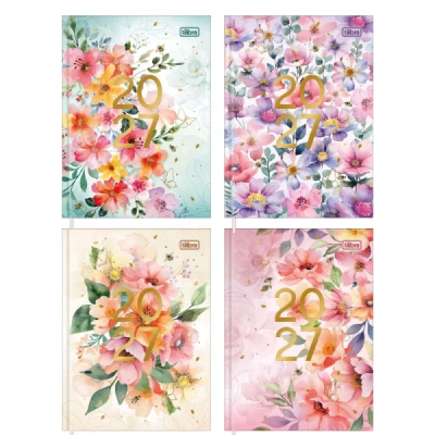 AGENDA COSTURADA FEMININE 123X166MM M4 TILIBRA 2027