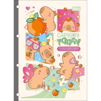 REFIL ARGOLADO/FICHARIO 80F UNIV (200X275MM) CAPYCLUB TILIBRA