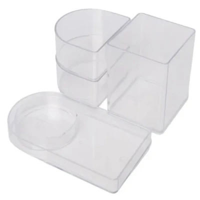 ACESSORIO ORGANIZADOR COMPACT CRISTAL C/4 PEÇAS REF 203617 POLIBRAS