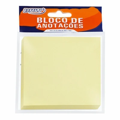 BLOCO ADESIVO SMART NOTES 76X76 50F AMARELO PASTEL BA7651 BRW