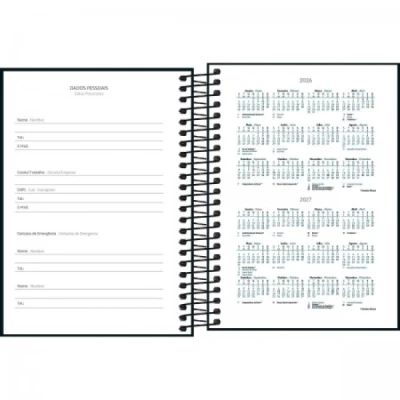 AGENDA ESPIRAL SPICE PRETA M3 2026 - TILIBRA