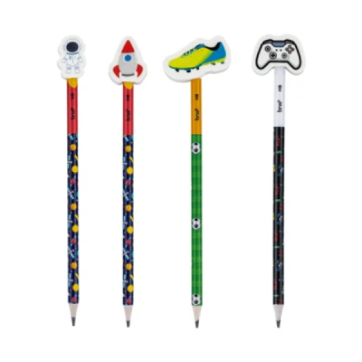 LAPIS DE ESCREVER HB PRETO ESTAMP.ADVENT.C.BORRACHA  LP7216 BRW