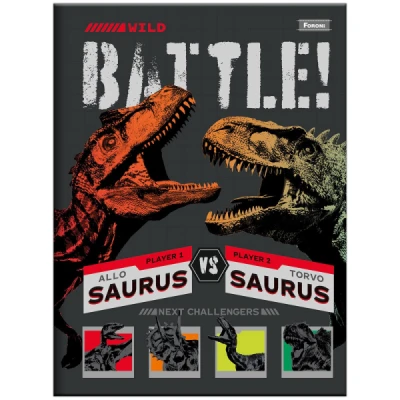 CADERNO BROCHURA 1/4 CD 80F SAUROS FORONI