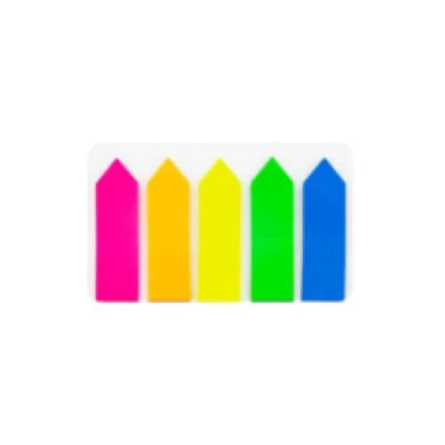 Marcador de páginas seta 12x44mm - neon - 5 cores (FL0001)
