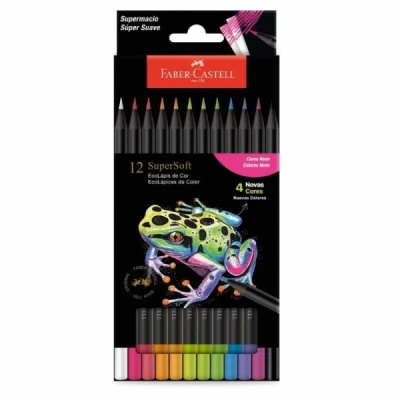 LAPIS DE COR C/12 SUPERSOFT NEON 210744 FABER-CASTELL
