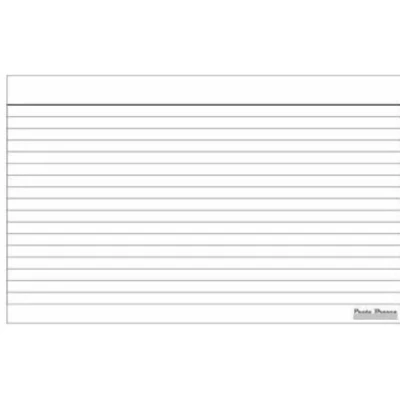 FICHA PAUTADA 5X8 20.3X12,7XCM PCT/100 - PAUTA BRANCA