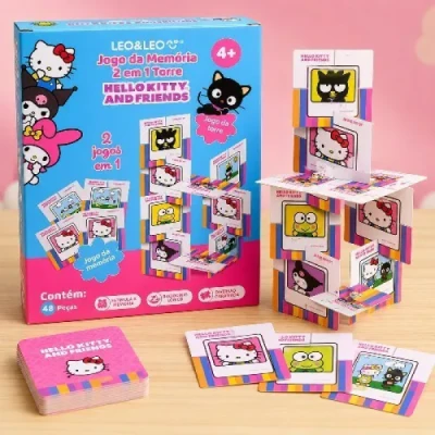 JOGO DA MEMORIA HELLO KITTY 2X1 TORRE 40 PECAS UNIDADE 10656 - LEONORA