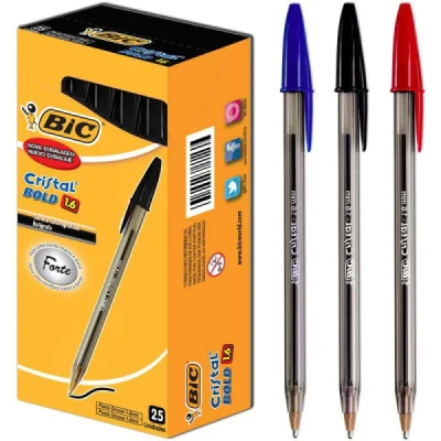 CANETA BIC ESFEROGRAFICA CRISTAL  BOLD 1.6