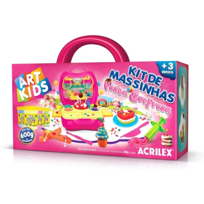 MASSINHA - KIT DE FESTA SURPRESA 600G REF400360 ACRILEX