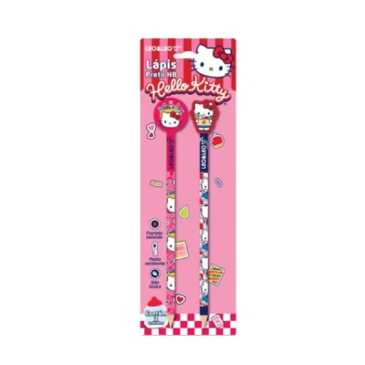 LAPIS DE ESCREVER HB C/BORRACHA NA PONTA C/2 UNID HELLO KITTY R.10498 - LEOLEO