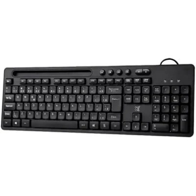 TECLADO MULTIMIDIA PROP COM FIO USB2.0 PRETO
