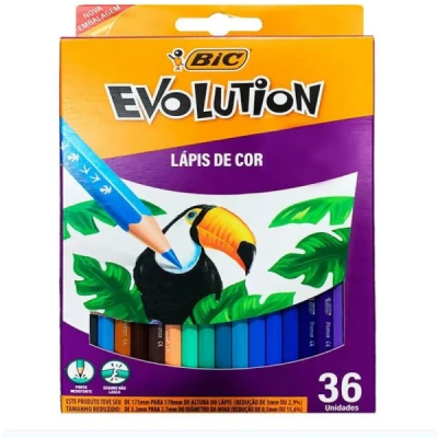 Lápis de Cor BIC Evolution com 36 cores, Sextavado