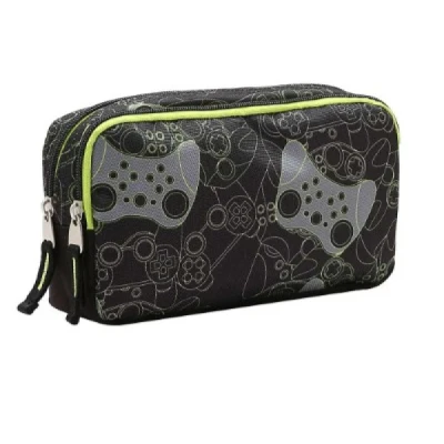 ESTOJO 2 ZIP DE POLYESTER 0734669 PRETO GAMER R.VIX CHENSON