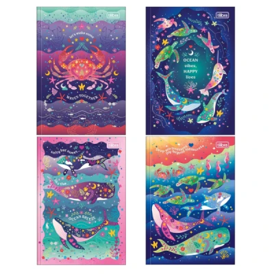 CADERNO BROCHURA 1/4 CD 80F BUBBLE TILIBRA