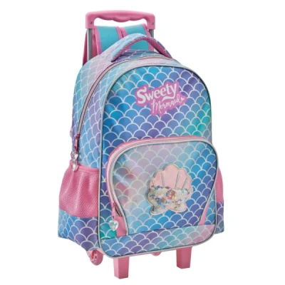 MOCHILA COM RODA SWEETY MERMAID CBFT-9502 - FUSECO