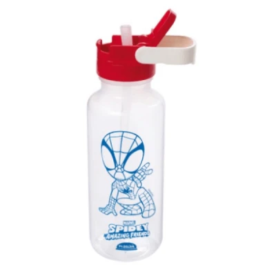 GARRAFA PLASTICA SPIDEY TAMPA AUTOM. 600ML (S) UNIDADE 16705 - PLASUTIL