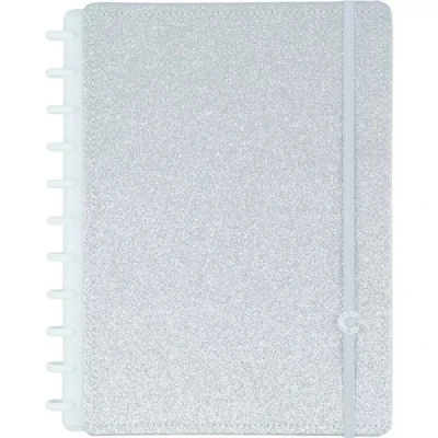CADERNO INTELIGENTE LETS GLITTER SILVER - GRANDE CIGD4134