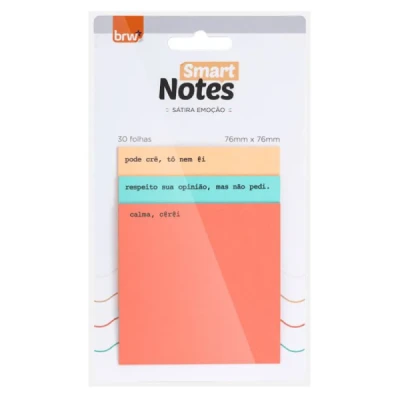 BLOCO ADESIVO SMART NOTES 76X76 SATIRA EMOCAO C/30F BA8010 BRW