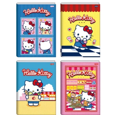 CADERNO BROCHURA 1/4 CD 80F HELLO KITTY JANDAIA