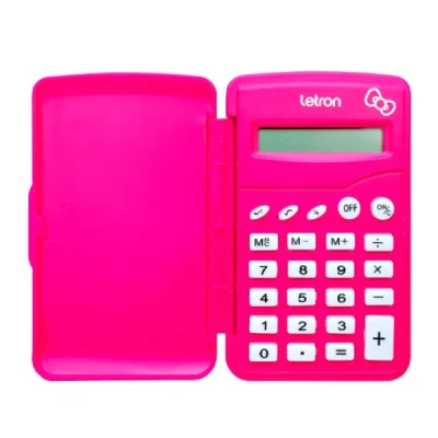CALCULADORA 8 DIGITOS FLIP ESTAMPA HELLO KITTY- LETRON