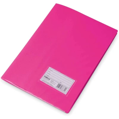 PASTA CATALOGO C/50 ENVELOPES ROSA C/VISOR POLIBRAS