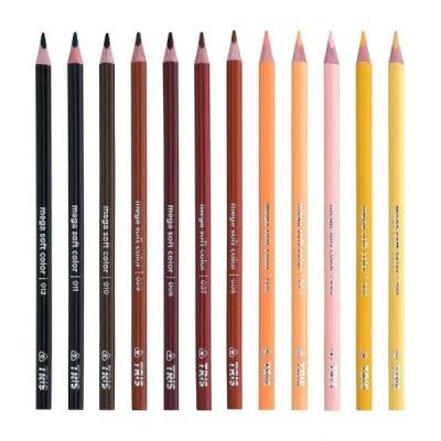 LAPIS DE COR C/12 TONS DE PELE TRIS