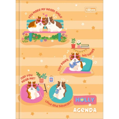 AGENDA COSTURADA PERMANENTE HOLLY (123X166MM) M4 TILIBRA