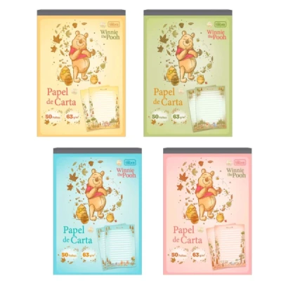 BLOCO PAPEL DE CARTA POOH  50F TILIBRA