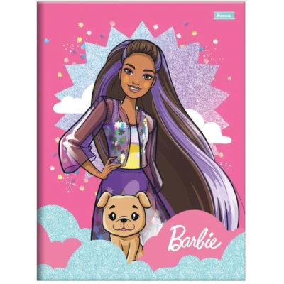 CADERNO BROCHURA 1/4 CD 80F BARBIE FORONI