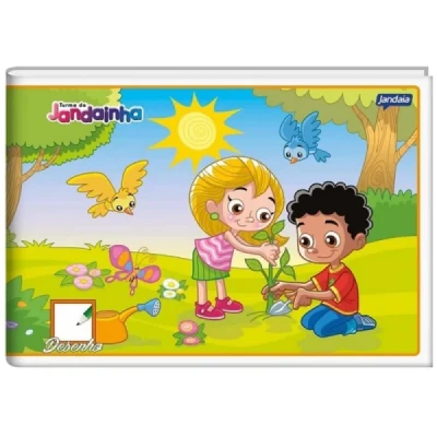 CADERNO DESENHO 1/4 40F CD BROCHURA JANDAIA