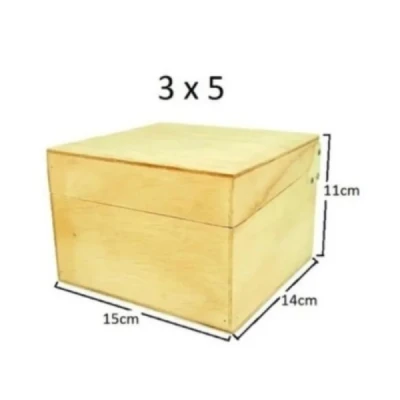 FICHARIO DE MESA MADEIRA 3X5 (14X15X11CM) SOUZA