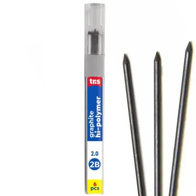 GRAFITE 2.0MM 2B  HIPOLY GRAPH 6MIN R.686530 - TRIS