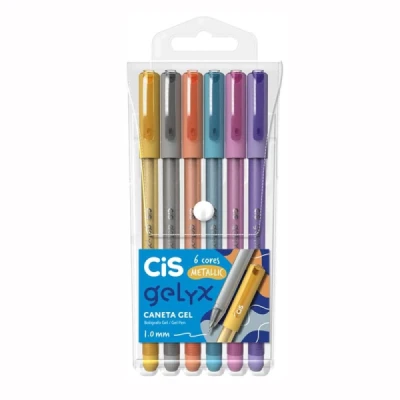 CANETA GEL GELYX METALICA 1.0 C/6 5.7118 CIS