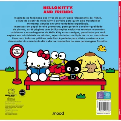 LIVRO COLORIR COZY COLORING BOOK HELLO KITTY AND FRIENDS 24P.