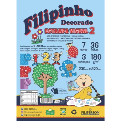FOLHA EDUCACAO ARTISTICA DECORADO 180G FILIPERSON - UNID